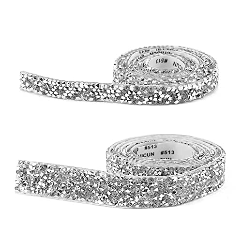 Kristall Strass Diamant Band, 2 Rollen Kristall Strassband Strasssteine Selbstklebend Glitzersteine Glitzerband Strass Rollenband Kristallband,für Hochzeit Dekoration Basteln DIY Geburtstag Silber Kristall Strass Diamant Band, 2 Rollen Kristall Strassband Strasssteine Selbstklebend Glitzersteine Glitzerband Strass Rollenband Kristallband,für Hochzeit Dekoration Basteln DIY Geburtstag Silber von Lahviuu