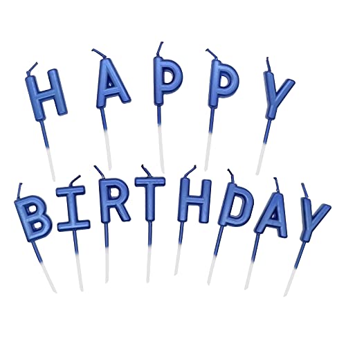 Alles Gute zum Geburtstag Kerzen,1 Satz Happy Birthday Kerze,Tortendeko Kuchen Topper für Geburtstag,Deko Geburtstagskerzen für Geburtstag Party Feier Lieferungen(Blau) von Lahviuu