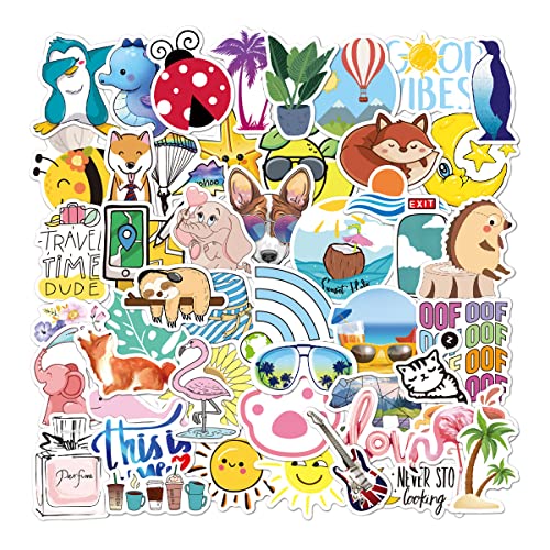 Aufkleber,50 Stück Aesthetic Sticker Decals Aufkleber Auto Trendy Wasserdicht Vinyl Stickers für Erwachsene Kinder（style D） von Lahviuu