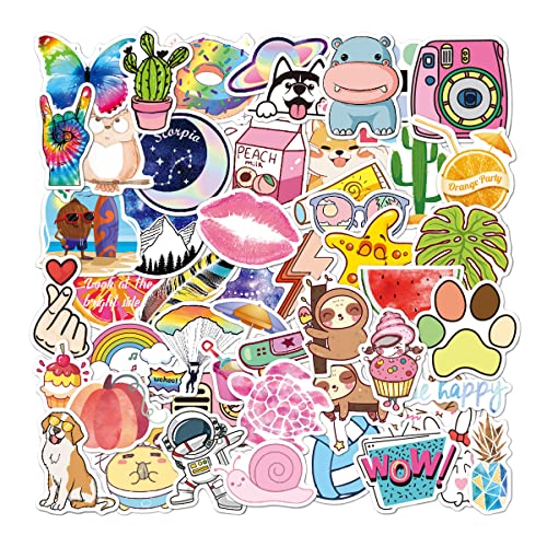 Lahviuu Aufkleber,50 Stück Aesthetic Sticker Decals Aufkleber Auto Trendy Wasserdicht Vinyl Stickers für Erwachsene Kinder（Style H） von Lahviuu
