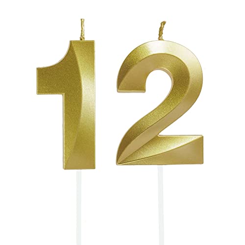 Lahviuu Geburtstag Zahlen Kerzen,12 Geburtstag Zahl Kerzen Gold Geburtstagskerzen Cake Topper Geburtstag Kuchendeko Kuchen Dekoration,für Hochzeit Party Hochzeit Jahrestag Feier Lieferungen Lahviuu Geburtstag Zahlen Kerzen,12 Geburtstag Zahl Kerzen Gold Geburtstagskerzen Cake Topper Geburtstag Kuchendeko Kuchen Dekoration,für Hochzeit Party Hochzeit Jahrestag Feier Lieferungen von Lahviuu