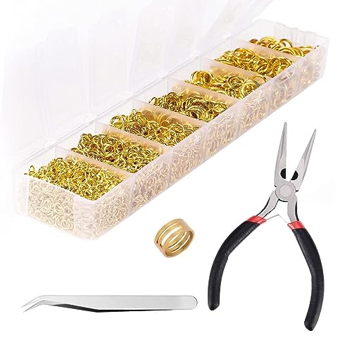 Lahviuu Sprungringe Set,1170 Stück Gold Jump Ringe Spaltringe Offnen Biegeringe Öffnen Ringe Springen Sprungringe Öffnen,für Schmuckherstellung, Halskette, Armband, Schmuckzubehör Lahviuu Sprungringe Set,1170 Stück Gold Jump Ringe Spaltringe Offnen Biegeringe Öffnen Ringe Springen Sprungringe Öffnen,für Schmuckherstellung, Halskette, Armband, Schmuckzubehör von Lahviuu