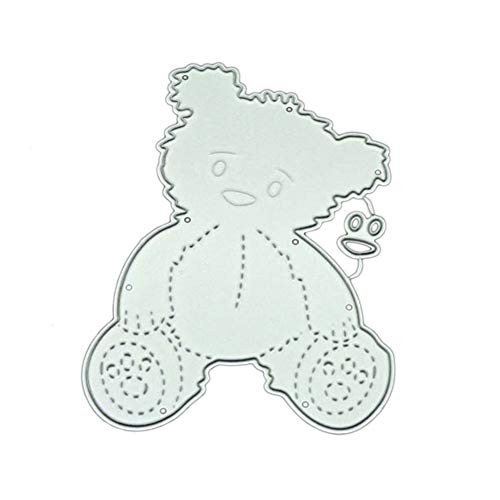 Lai-LYQ Stanzformen aus Metall, sitzender Bär, Prägeschablone, DIY, Scrapbooking, Papierkarten, Album, Fotodekoration, Silber Lai-LYQ Stanzformen aus Metall, sitzender Bär, Prägeschablone, DIY, Scrapbooking, Papierkarten, Album, Fotodekoration, Silber von Lai-LYQ