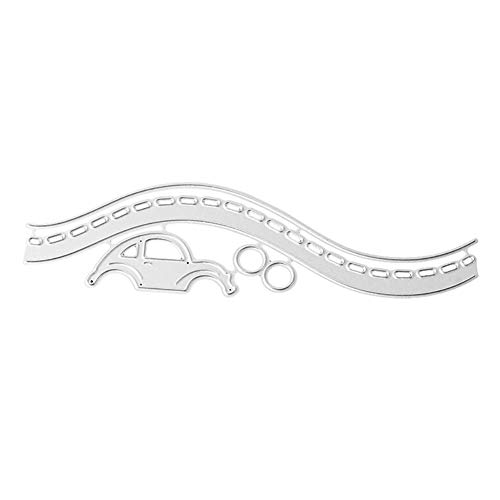 Lai-LYQ Stanzmaschine Stanzschablone, Metall Auto Straße Stanzformen Scrapbooking DIY Prägeschablonen Dekor Geschenk Silver Lai-LYQ Stanzmaschine Stanzschablone, Metall Auto Straße Stanzformen Scrapbooking DIY Prägeschablonen Dekor Geschenk Silver von Lai-LYQ