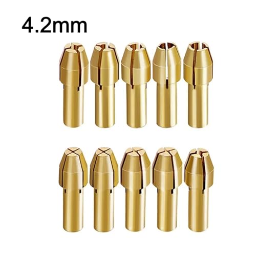 10 Stücke Set Bohrer Spannzange 0,5mm-3,2mm 4.3/4,8mm Schaft Messing Spannfutter Adapter For Dreh Werkzeug Power Werkzeug Teile(4.2mm) von LaiYN