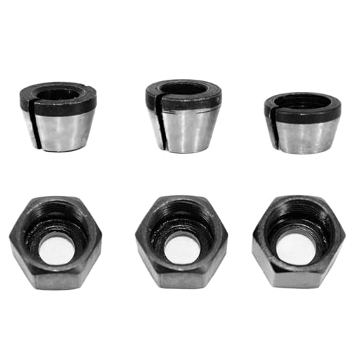 6 STÜCKE 6/6,35/8mm Fräser Spannzangenadapter Spannzangenfutter Gravur Trimmmaschine Elektrisches Fräserzubehör von LaiYN