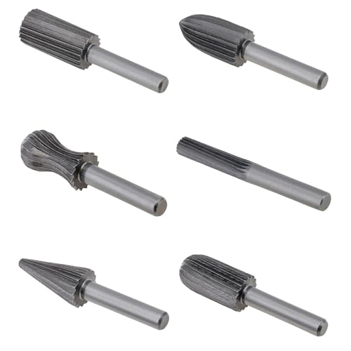 6 Stücke M&ini Runde HSS Burr Bohrer Set For Holzbearbeitung Stahl Dreh Werkzeug Raspel Datei Set Kunststoff Holz Fräser von LaiYN
