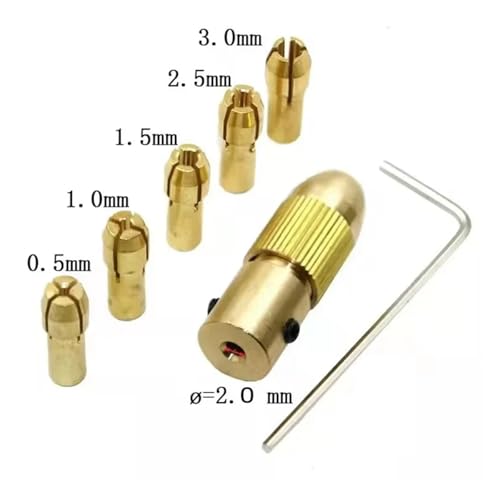 Bohrfutteradapter, 7-teilig/Set, 0,5–3 Mm (innen 2 Mm), Kleine Spannzange For Elektrische Bohrer, Mikro-Drehfutter, Werkzeugsatz For Die Holzbearbeitung(7pcs 2.35mm) von LaiYN