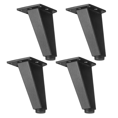 LaiYN 4 Stück Schrankfüße, Badezimmerbeine, Möbelbeine, Stühle, Verstellbar, for Tee- Und Sofamöbel, Sofabeine, Bettunterseite(Black12.00X7.00X6.50) von LaiYN