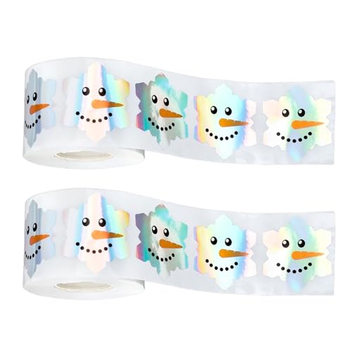 2pcs Holiday Label Aufkleber 500 Kleberblätter Dekorative Versiegelungsetiketten Für Geschenkverpackung Büro Reflektierende Design Mehrzweck Organisationsaufkleber von Laikoutd