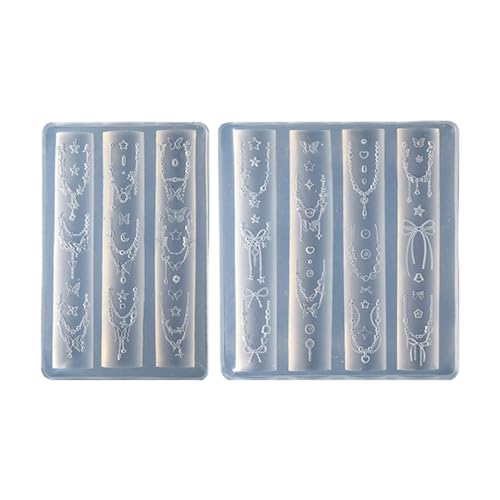 2pcs Robuste Silikon Crafting Form Mit Verziertem Bogenknoten Und Verstellbaren Ketten Mit Perlendetail Bogenknoten Silikonform Für Schmuckhersteller von Laikoutd