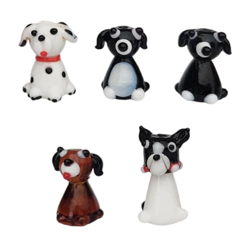 5-teiliges Hunde-Glasperlen-Set für Halsketten, Ohrringe, Schmuckkomponenten, praktisches Perlenzubehör 5-teiliges Hunde-Glasperlen-Set für Halsketten, Ohrringe, Schmuckkomponenten, praktisches Perlenzubehör von Laikoutd