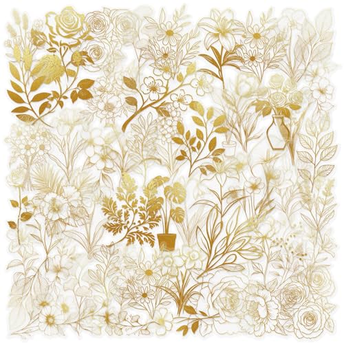 50 Blatt Blumen Aufkleber Dekorative Aufkleber Floral Decal Belohnungsaufkleber Goldene Pflanze Dekorative Etikettenaufkleber 50 Blatt Blumen Aufkleber Dekorative Aufkleber Floral Decal Belohnungsaufkleber Goldene Pflanze Dekorative Etikettenaufkleber von Laikoutd