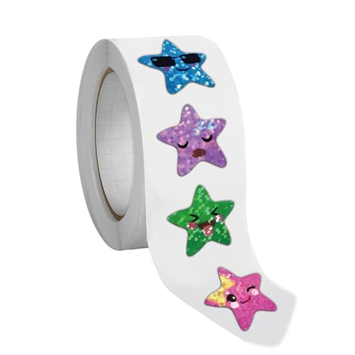 500 PCs Happy Faces Aufkleber Star Dekorative Aufkleber Schulmaterial Für Geschenkverpackungen Und Zeitschriften von Laikoutd