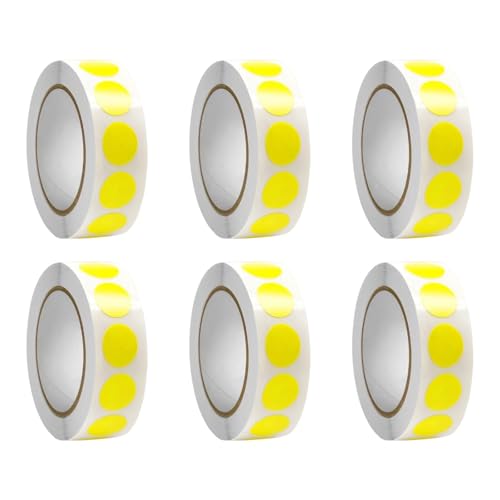 6 Rolls Round Aufkleber Farbcodierung Etikett Red Dot Rundschreiben Für Dokumentkennzeichnungen Aufbewahrungsorganisation Organisation Kreis Red Dot Round Für Home Office School von Laikoutd