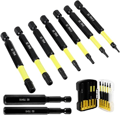 Beruf 9pcs Hexagonaler Allen Spanner Drill Bit Set H1.5 Bis H10 Für Schlagdurchzieher Mit Magnetischer Speicherbox Beruf 9pcs Hexagonaler Allen Spanner Drill Bit Set H1.5 Bis H10 Für Schlagdurchzieher Mit Magnetischer Speicherbox von Laikoutd