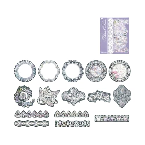 Blumen Aufkleber Lace Series Journal Dekorative Handwerk Für Sammelalbum Tagebuch Dekoration Scrapbook Schöne Series Journal Für Handwerksprojekte von Laikoutd