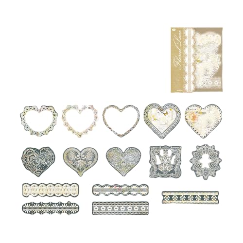 Blumen Aufkleber Lace Series Journal Dekorative Handwerk Für Sammelalbum Tagebuch Dekoration Scrapbook Schöne Series Journal Für Handwerksprojekte von Laikoutd