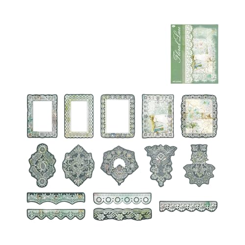 Blumen Aufkleber Lace Series Journal Dekorative Handwerk Für Sammelalbum Tagebuch Dekoration Scrapbook Schöne Series Journal Für Handwerksprojekte von Laikoutd