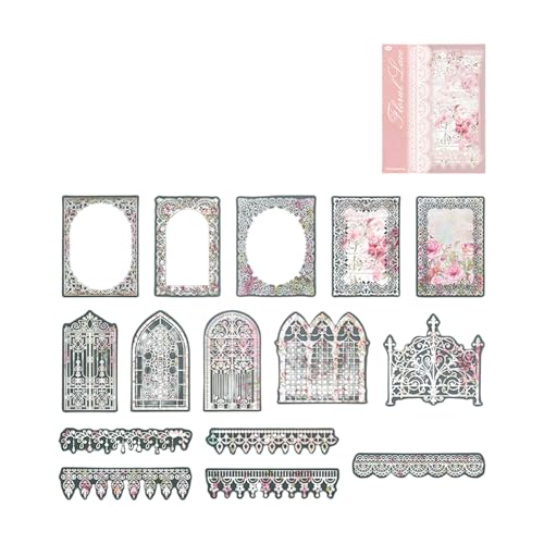 Blumen Aufkleber Lace Series Journal Dekorative Handwerk Für Sammelalbum Tagebuch Dekoration Scrapbook Schöne Series Journal Für Handwerksprojekte von Laikoutd