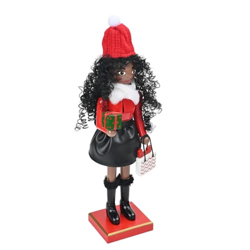 Christmas Shopping Lady Nussknacker mit lockigem Haar, Holzfigur, Dekoration, Ornament für Festival, Zuhause, Tischdekoration Christmas Shopping Lady Nussknacker mit lockigem Haar, Holzfigur, Dekoration, Ornament für Festival, Zuhause, Tischdekoration von Laikoutd