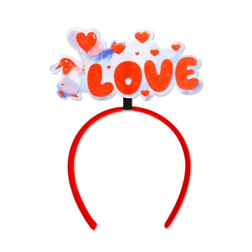 Festlicher Valentinstag Stirnband Cartoon Liebe Thema Haarband Kinder Mädchen Kopfschmuck Stilvolle Gesichtsrequisiten Kopfbedeckung Zubehör Valentinstag Themed Kopfbedeckung von Laikoutd