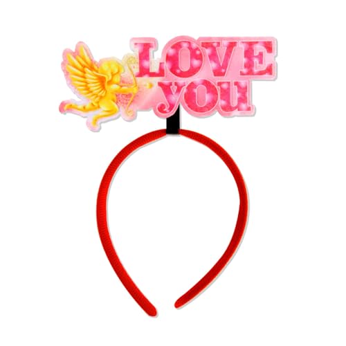 Festlicher Valentinstag Stirnband Cartoon Liebe Thema Haarband Kinder Mädchen Kopfschmuck Stilvolle Gesichtsrequisiten Kopfbedeckung Zubehör Valentinstag Themed Kopfbedeckung von Laikoutd