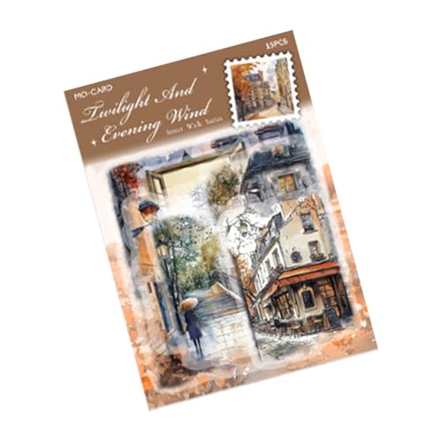 Flower Town Decorative Sticker Journal Stickers Art Supplies Street Walk Serie Für Kreative Dekorationskalzablumen Street Walk Serie Retro von Laikoutd