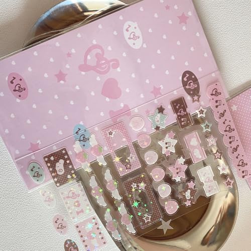 Glitzernder Aufkleberkleber Dekorative Für Kunsthandwerk Handy Hülle Laptop Journal Notebook Planer Scrapbooking Shmering For Electronics von Laikoutd