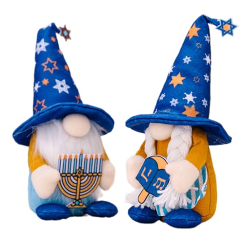 Laikoutd Chanukkah-Zwerge, Puppen für Festival, handgefertigt, Chanukah, Plüsch, skandinavische Zwergpuppen, Tischdekorationen Laikoutd Chanukkah-Zwerge, Puppen für Festival, handgefertigt, Chanukah, Plüsch, skandinavische Zwergpuppen, Tischdekorationen von Laikoutd