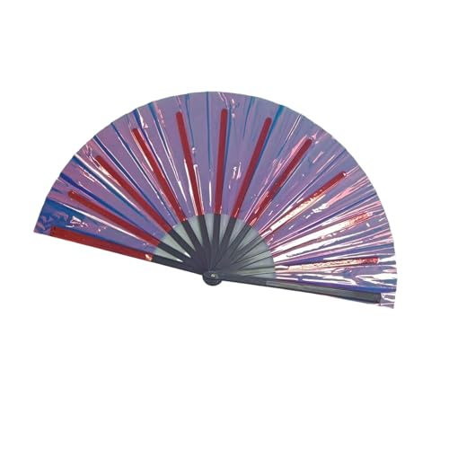 Laikoutd Großer Faltventilator Mit Bamboos Rippendesign Lauter Chips Für Theatertänze Zeigt Reflektierende Tanzhand von Laikoutd