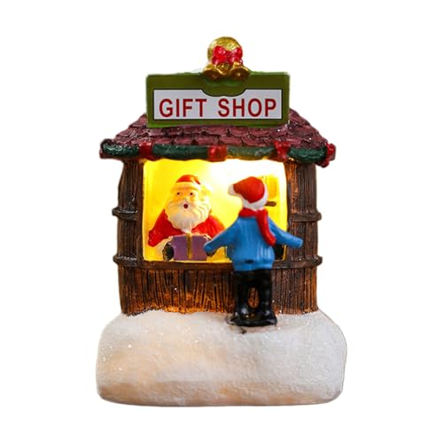 Laikoutd Harze Cottage mit Lichtern, Weihnachts-Tischdekoration, Miniatur-Häuser, Dekoration für Zuhause, stilvolle Schreibtisch-Dekoration Laikoutd Harze Cottage mit Lichtern, Weihnachts-Tischdekoration, Miniatur-Häuser, Dekoration für Zuhause, stilvolle Schreibtisch-Dekoration von Laikoutd