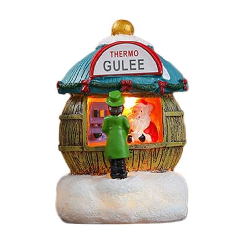 Laikoutd Harze Cottage mit Lichtern, Weihnachts-Tischdekoration, Miniatur-Häuser, Dekoration für Zuhause, stilvolle Schreibtisch-Dekoration Laikoutd Harze Cottage mit Lichtern, Weihnachts-Tischdekoration, Miniatur-Häuser, Dekoration für Zuhause, stilvolle Schreibtisch-Dekoration von Laikoutd