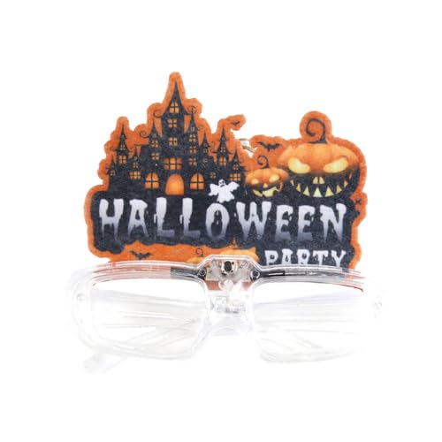 Laikoutd LED-Leuchte Brille, beleuchtete Brille für Bühnenauftritte, bequeme Kunststoffbrille, Halloween-Dekoration von Laikoutd