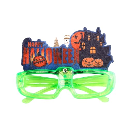 Laikoutd LED-Leuchte Brille, beleuchtete Brille für Bühnenauftritte, bequeme Kunststoffbrille, Halloween-Dekoration von Laikoutd