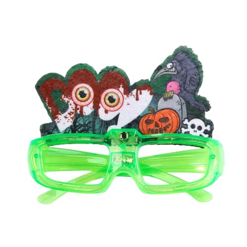 Laikoutd LED-Leuchte Brille, beleuchtete Brille für Bühnenauftritte, bequeme Kunststoffbrille, Halloween-Dekoration Laikoutd LED-Leuchte Brille, beleuchtete Brille für Bühnenauftritte, bequeme Kunststoffbrille, Halloween-Dekoration von Laikoutd