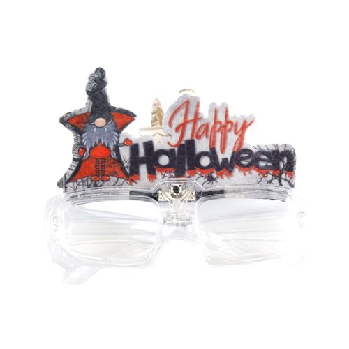 Laikoutd LED-Leuchte Brille, beleuchtete Brille für Bühnenauftritte, bequeme Kunststoffbrille, Halloween-Dekoration von Laikoutd