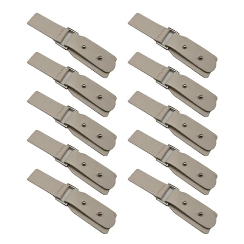 Laikoutd Leder-Knebelverschlüsse zum Aufnähen, Metallschnallenclip für Strickwaren, Windjacken, Jacken, Mäntel, 10 Stück von Laikoutd