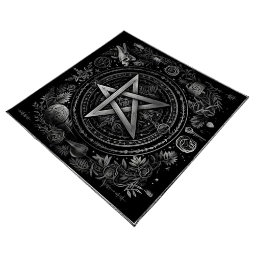 Laikoutd Quadratische Divinationen Wandteppichmond Blumenstern Astrologie Tischdecke Tarots Tischdecke Tischtuch Hexen von Laikoutd