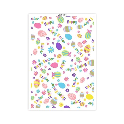 Laikoutd Wasserlösliche Ton-Transferblätter für Ostern, Kaninchen, farbige Eier, Transferpapier, Ohrringe, Werkzeug zur Schmuckherstellung Laikoutd Wasserlösliche Ton-Transferblätter für Ostern, Kaninchen, farbige Eier, Transferpapier, Ohrringe, Werkzeug zur Schmuckherstellung von Laikoutd