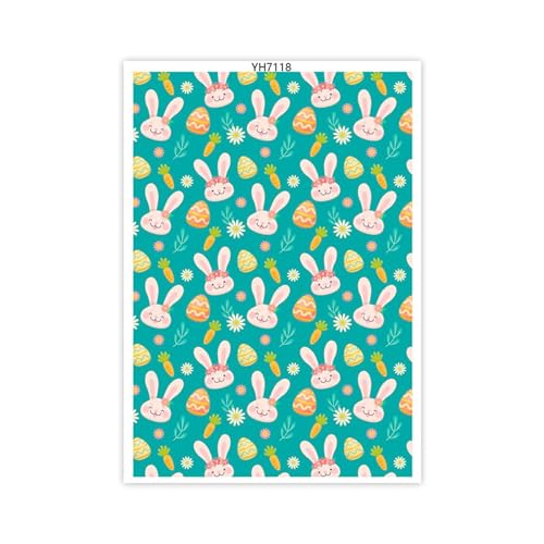 Laikoutd Wasserlösliche Ton-Transferblätter für Ostern, Kaninchen, farbige Eier, Transferpapier, Ohrringe, Werkzeug zur Schmuckherstellung Laikoutd Wasserlösliche Ton-Transferblätter für Ostern, Kaninchen, farbige Eier, Transferpapier, Ohrringe, Werkzeug zur Schmuckherstellung von Laikoutd