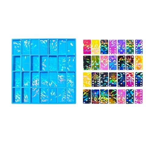 Multipurpose Robustes Silikon Dominosform Für Epoxidharz 28 Hohlräume Tragbar Für Customes Schmuck Und Spielstücke Schmuckwerkzeugwerkzeug von Laikoutd
