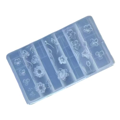 Praktische Robuste Silikonform Für Nägelkunst Mit Schmetterlings Und Blumenentwürfen Die Für Handwerksliebhaber Täglich Verwendet Werden Können von Laikoutd