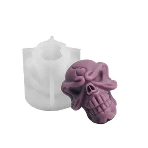 Robuste Mehrzweck-Silikon-Totenkopf-Formen, modisches Accessoire, Bastelzubehör für Seifen und Schokoladenbasteln von Laikoutd