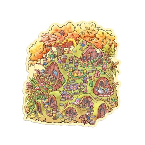 Vibrant Park Scenic Aufkleber Winter Themen Stick Blöd Wiederverwendbar Wieder von Laikoutd