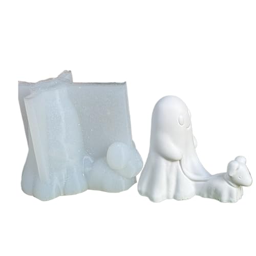 Geisterharz Geisterkerzenform, 3D Geisterkerzenform, Schokoladen Silikonformen, Geister -Silikonharz, Epoxidharz Geisterkerzenform - Niedliche Duftkerzenform Für Harz, Seife, Dekoration von Lainiaoly