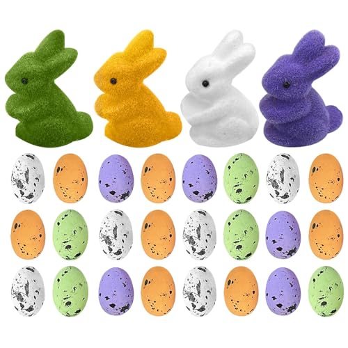 Lainiaoly 28-teiliges Buntes Ostereier-Set, OsterTischdekoration, Hasen-Themen-Accessoires, Frühlingsfest-Strumpffüller, Dekoration Für Nachttische, Schränke, Wohnzimmer Lainiaoly 28-teiliges Buntes Ostereier-Set, OsterTischdekoration, Hasen-Themen-Accessoires, Frühlingsfest-Strumpffüller, Dekoration Für Nachttische, Schränke, Wohnzimmer von Lainiaoly