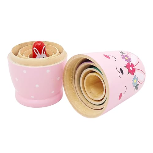 Lainiaoly Hölzerne Nistpuppen, Russische Puppen, Cartoon Bunny Russische Nistpuppen, Puppen, Handgefertigte Tierische Ostereier, Niedliches Cartoon-Stapelspielzeug-Set Für Ostern Lainiaoly Hölzerne Nistpuppen, Russische Puppen, Cartoon Bunny Russische Nistpuppen, Puppen, Handgefertigte Tierische Ostereier, Niedliches Cartoon-Stapelspielzeug-Set Für Ostern von Lainiaoly