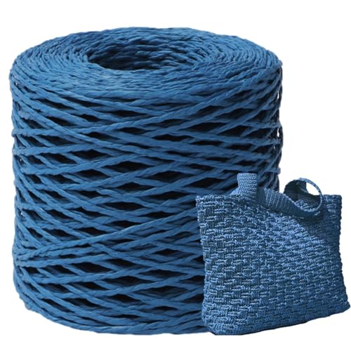 Lainiaoly Raffia Garn Zum Häkeln, Raffiaband, Baumwoll-Stroh-Flechtfaden, Raffiaseil In Naturfarbe Zum Verpacken Von Geschenken, Bastelbedarf von Lainiaoly