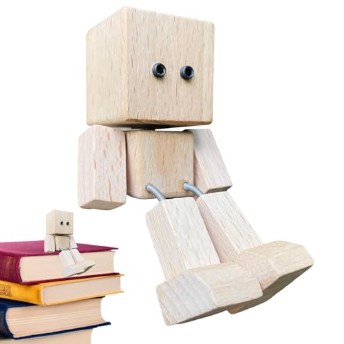 Lainiaoly Wackelnde Holzfigur | Holzpuppe - Mit Magnetbasis Wackelfigur Für Kinder Schreibtischdekoration Wohnaccessoire von Lainiaoly